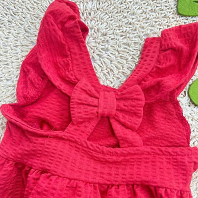 Vestido com Lacinho nas Costas - Vermelho